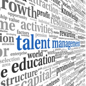 Talent management in word tag cloud