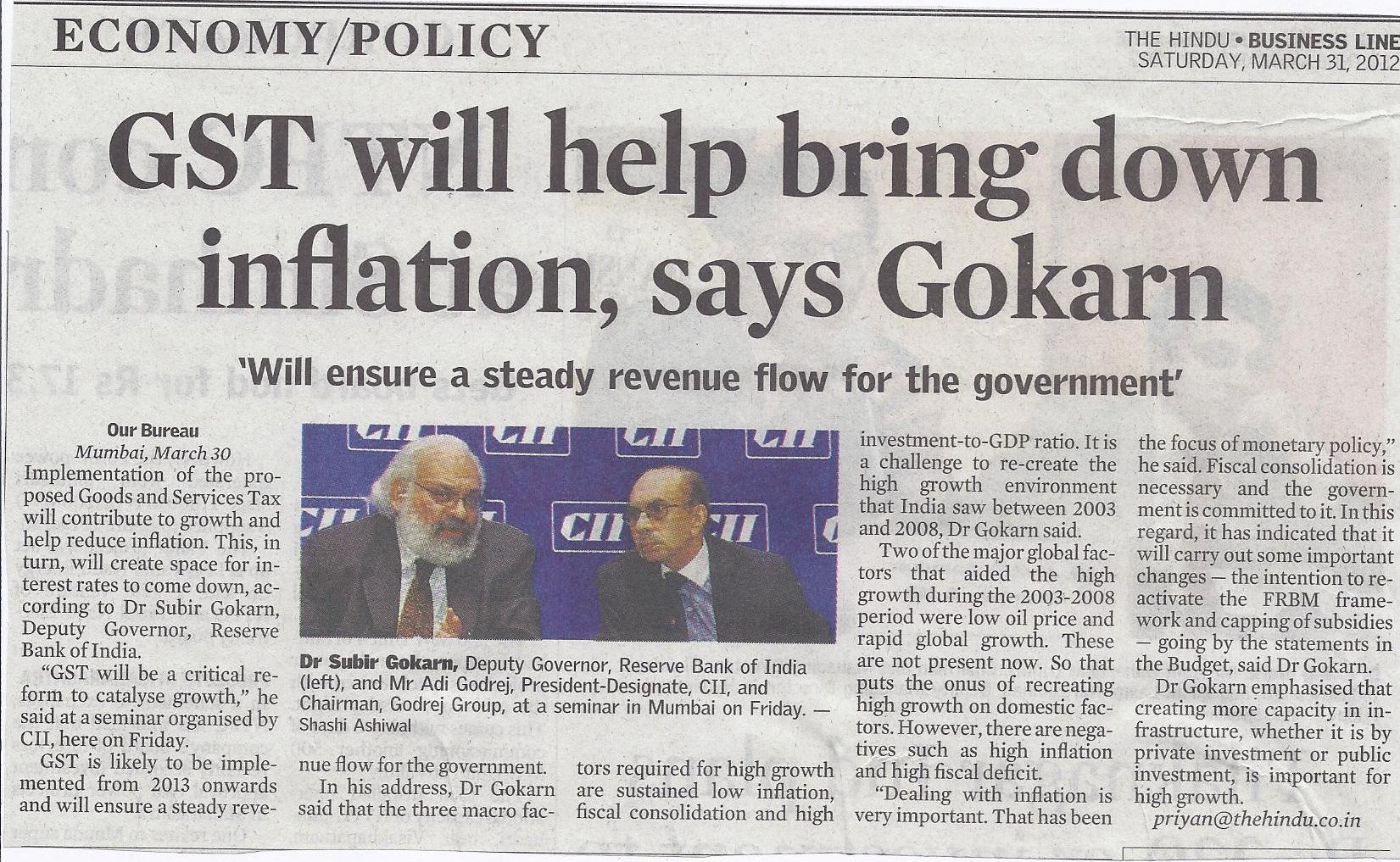 gst and inflation