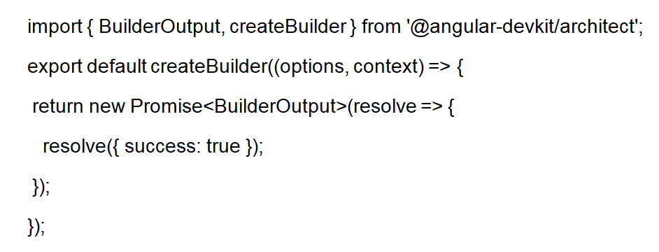 Builder API Angular 8