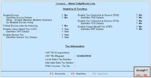 Statutory & Taxation