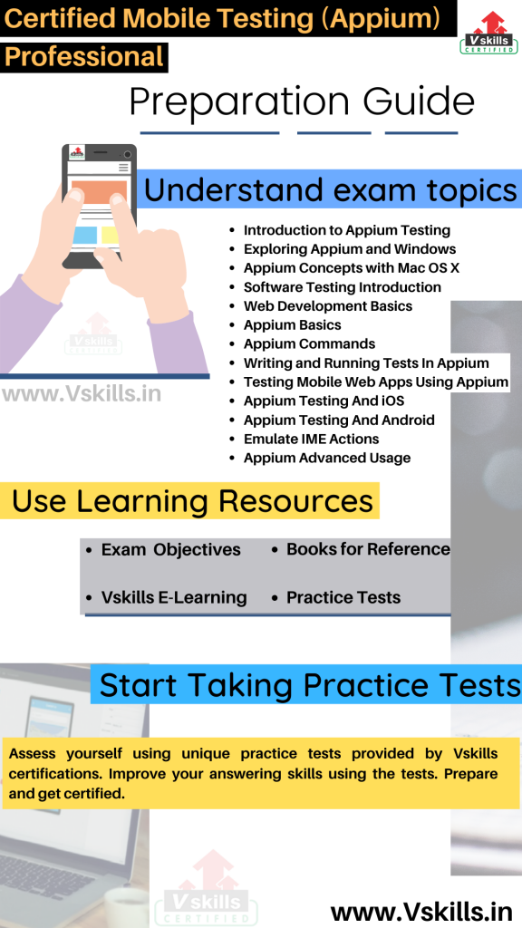 Certified Mobile Testing (Appium) Professional - Vskills Online Tutorial