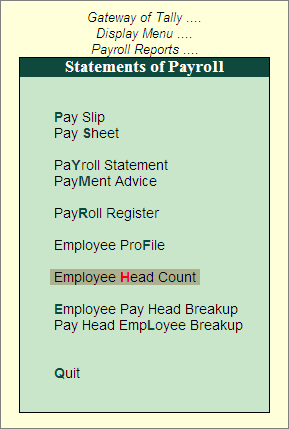 salary slip in tally